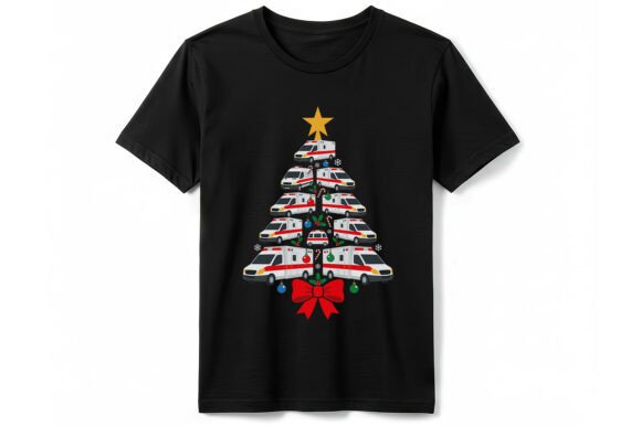 Ambulance Christmas Tree T-Shirt