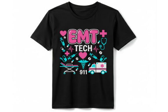 Cute EMT Tech 911 Medical T-shirt