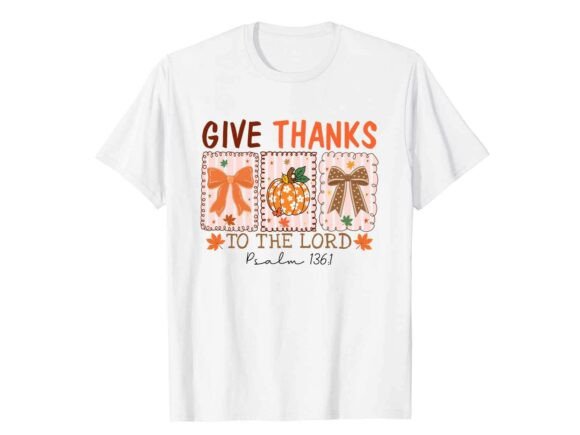 Give Thanks Christian Fall T-Shirt
