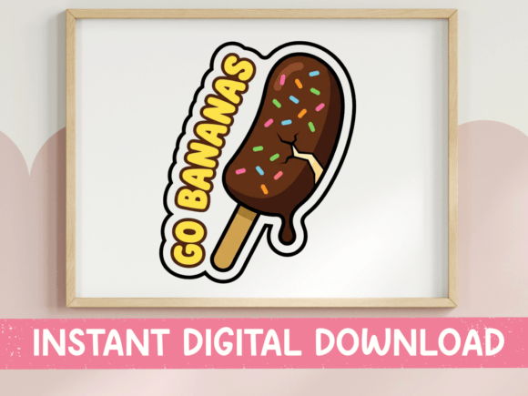 Go Bananas Chocolate Banana Pop Art
