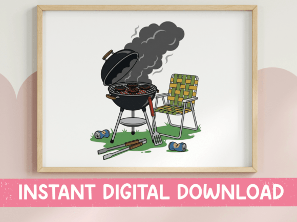 Grill Master BBQ Fail Funny Print