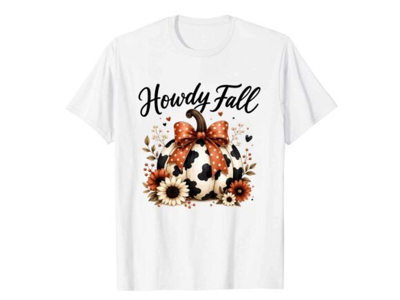 Howdy Cow Print Fall T-Shirt