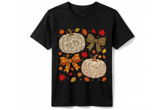 Leopard Bow Pumpkin T-shirt