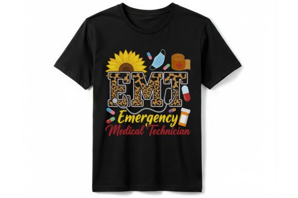 Leopard Sunflower EMT Life T-Shirt