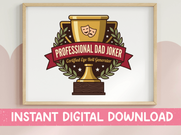 Professional Dad Joker Trophy Print